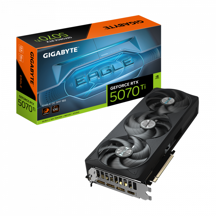 Видеокарта GigaByte nVidia GeForce RTX 5070 Ti 16Gb (GV-N507TEAGLE OC-16GD 1.0)