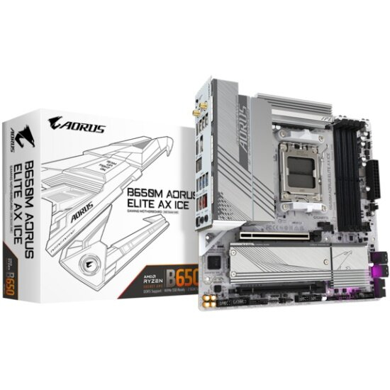 Материнская плата Gigabyte B650M AORUS ELITE AX ICE