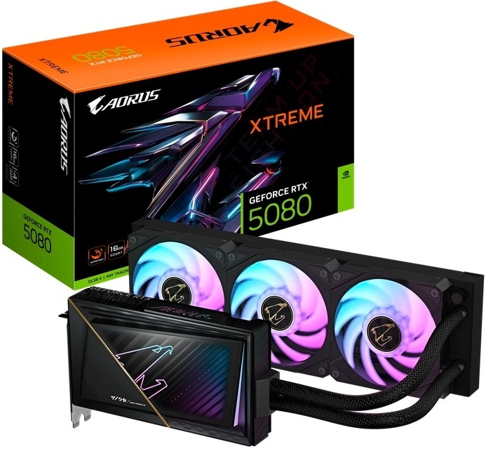 Видеокарта Gigabyte nVidia GeForce RTX 5080 (GV-N5080AORUSX W-16GD)
