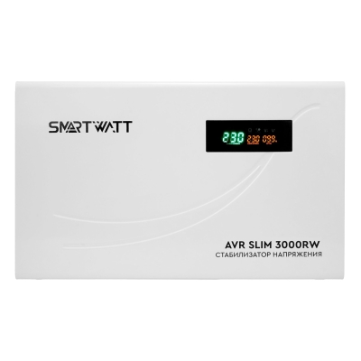 Стабилизатор напряжения SmartWatt настенный AVR SLIM 3000RW (4512020310007)