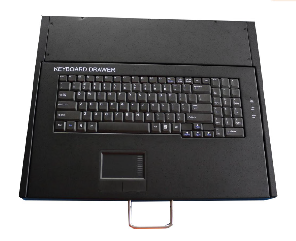Промышленная клавиатура Key Technology K-TEK-1U-KB-TP-PL-B-US/RU-USB-RAL7035 drawer