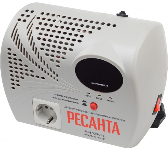 Стабилизатор напряжения Ресанта аСН 500 Н/1-Ц (63/6/9)