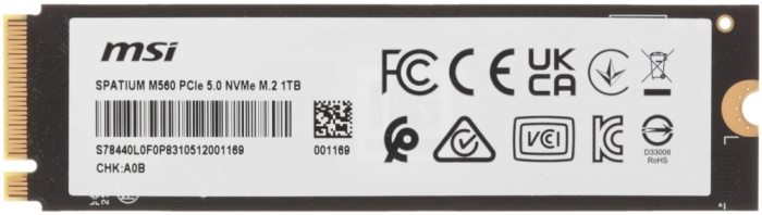 SSD накопитель MSI SPATIUM M560 1Tb (S78-440L0F0-P83)