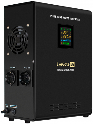 ИБП + батарея ExeGate FineSine SX-2000.LCD.AVR.2SH (EX296585RUS)