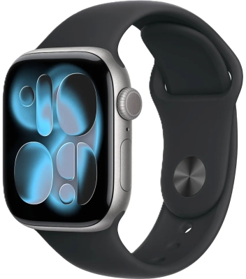 Смарт-часы Apple Watch Series 11 GPS, 42мм, корпус «серый космос», черный спортивный ремешок M/L (MEQX4AF/A)