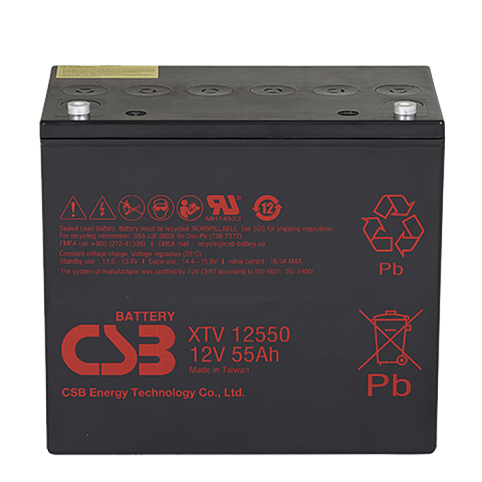 Аккумулятор CSB 12V 55Ah (XTV12550)
