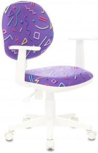 Кресло детское CH-W356AXSN/STICK-VI Бюрократ CH-W356AXSN фиолетовый Sticks 08 крестов. пластик пластик белый