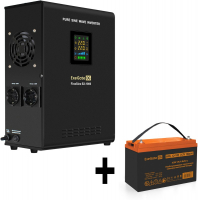 Инвертор ExeGate FineSine SX-1000/HRL 12-100 (12В, 100Ач), 1000 ВА, 600 Вт, черный (EX296555RUS)