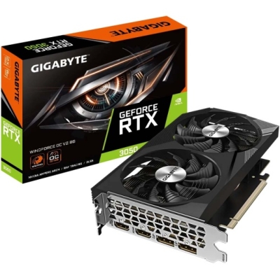 Видеокарта Gigabyte GeForce RTX3050 8Gb WINDFORCE OC V2 (GV-N3050WF2OCV2-8GD)