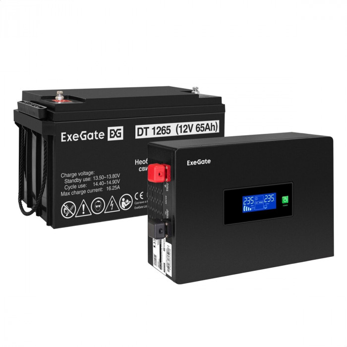 ИБП Exegate комплект EX295993RUS + батарея 65Aч EX282980RUS (EX297412RUS)