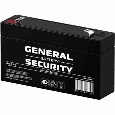 Аккумулятор General Security 6V 1,3Ah (GSL1.3-6)