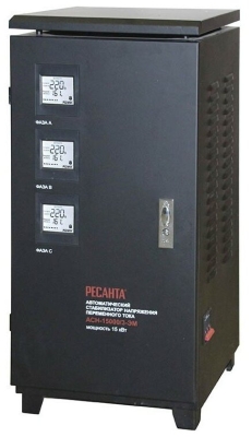 Стабилизатор напряжения Ресанта аСН-15 000/3(-ЭМ) (63/4/5)