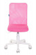 Кресло детское KD-3/WH/TW-13A Бюрократ KD-3, на колесиках, ткань, розовый [kd-3/wh/tw-13a]