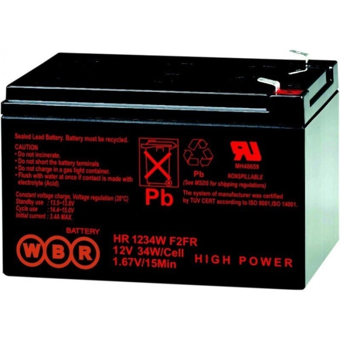 Аккумулятор WBR 12V 70Вт/Эл (HR1270W)
