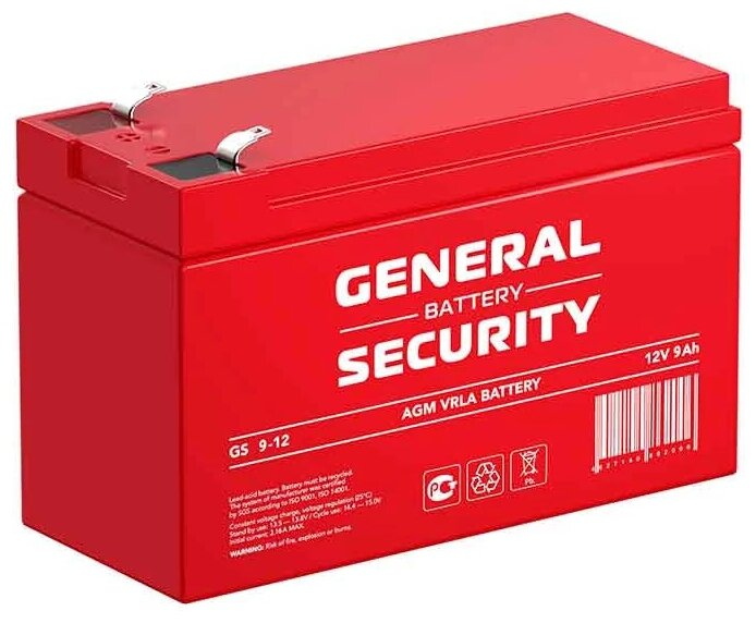 Аккумулятор General Security 12V 9Ah (GS9-12)