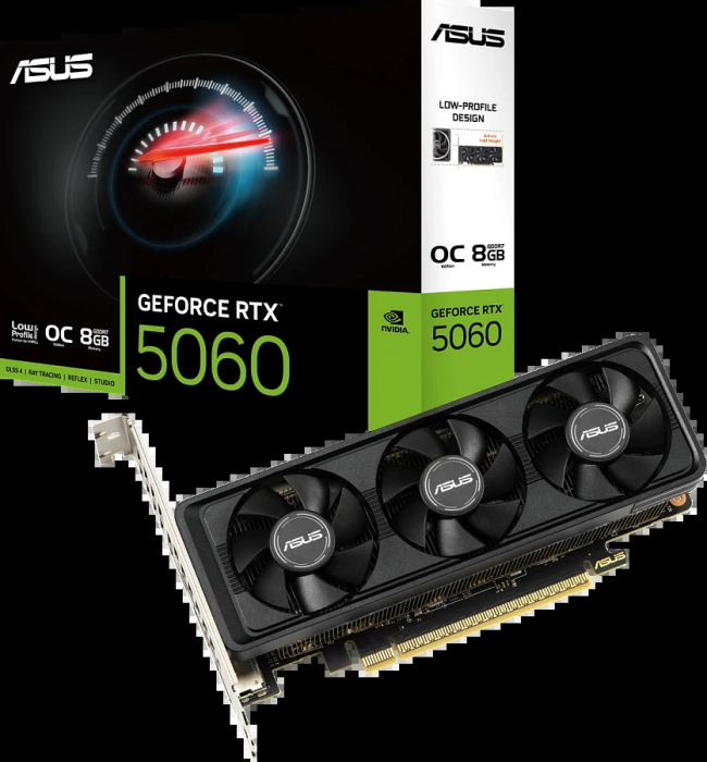 Видеокарта Asus PCI-E 4.0 RTX5060-O8G-LP-BRK (90YV0N90-M0NA00)