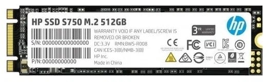 SSD накопитель HP S750 512Gb (16L56AA)