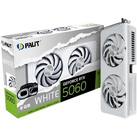 Видеокарта Palit nVidia GeForce RTX 5060 White OC 8Gb (NE75060U19P1-GB2063M)
