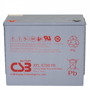 Аккумулятор CSB 12V 6700Ah (XPL6700 FR)
