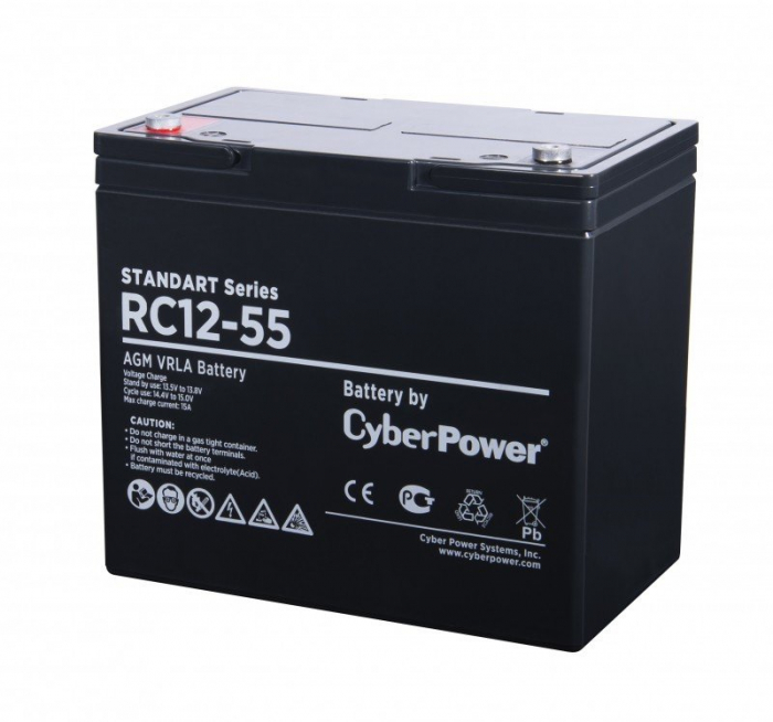 Аккумулятор CyberPower 12V 55Ah (RC 12-55)