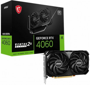 Видеокарта NVIDIA GeForce RTX 4060 MSI 8Gb (RTX 4060 VENTUS 2X BLACK 8G OC)