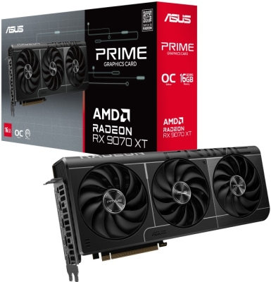 Видеокарта Asus AMD Radeon RX 9070 XT 16Gb PRIME-RX9070XT-O16G (90YV0L71-M0NA00)