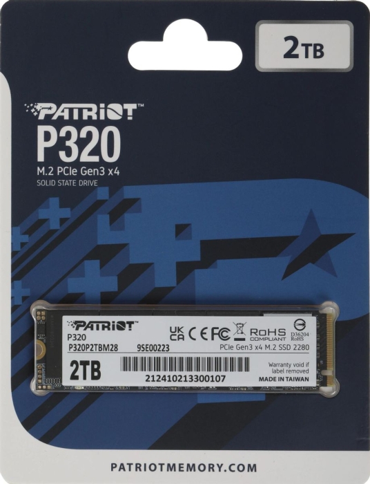 SSD накопитель Patriot P320 2Tb (P320P2TBM28)